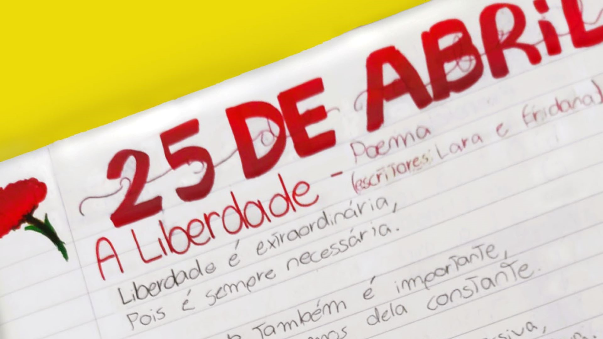 Departamento de Português celebra o 25 de Abril e a Liberdade na Semana de Escrita Criativa